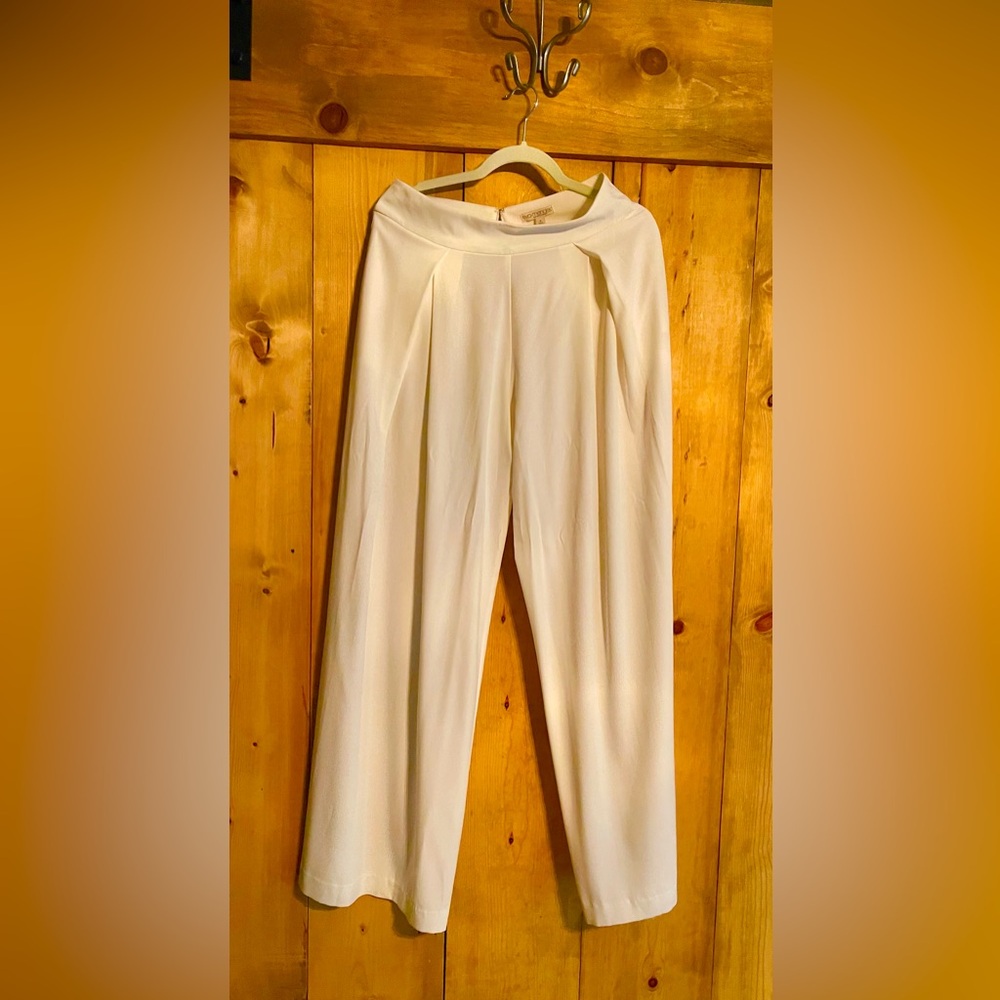 New York & Company Cream Wide Leg Pants